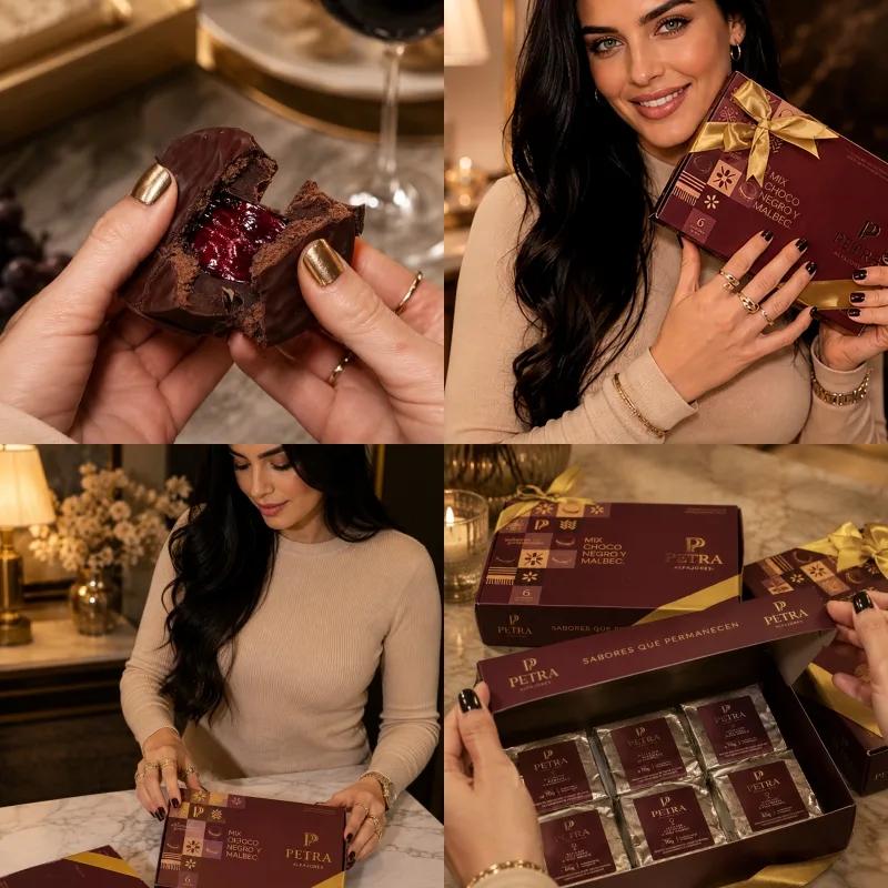Caja de alfajores Malbec